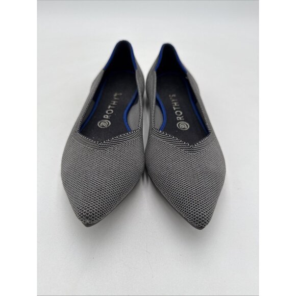 Rothy's Point Birdseye Gray Women's Shoes Flats Loafers Slip Size 9.5 - Picture 2 of 9